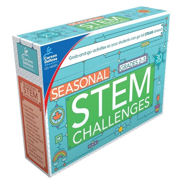 slide 2 of 2, Carson Dellosa Seasonal STEM Challenges Learning Cards, Grades 2-5