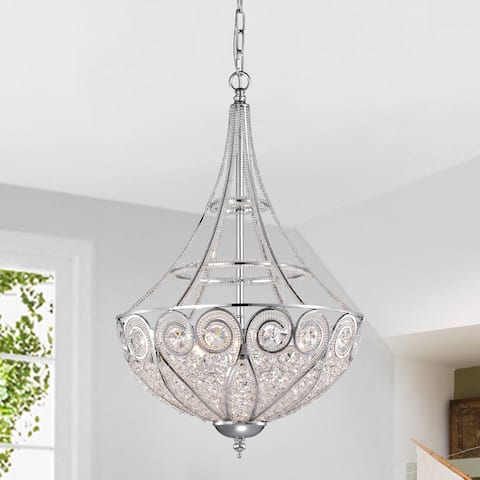 Silver Orchid Astor 3-light Crystal Chandelier