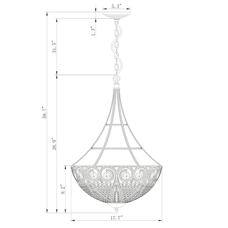 Julio 4-Light Crystal Chandelier