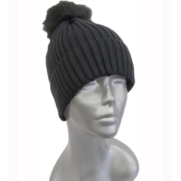 mens black cable knit hat