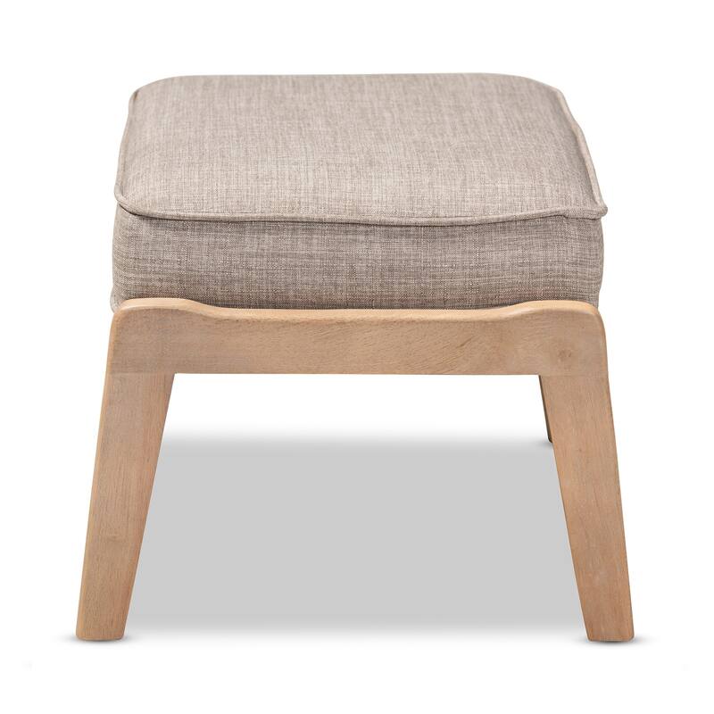 Carson Carrington Hogsta Mid-Century Modern Upholstered Ottoman