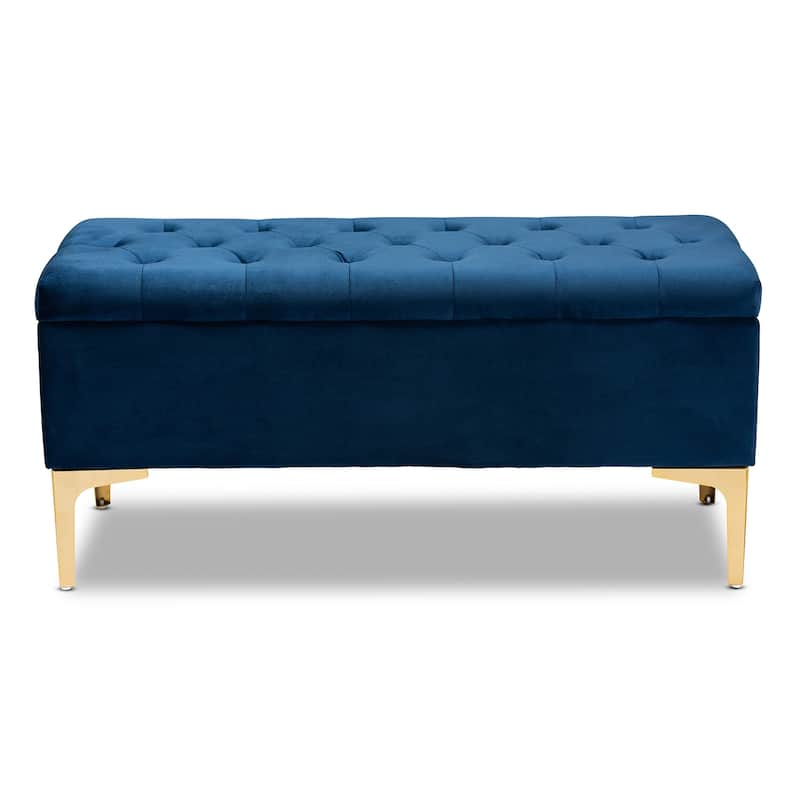 Valere Glam and Luxe Upholstered Storage Ottoman