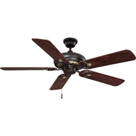 Hunter 60 Inch Warrant Noble Bronze Ceiling Fan With Led Light Kit