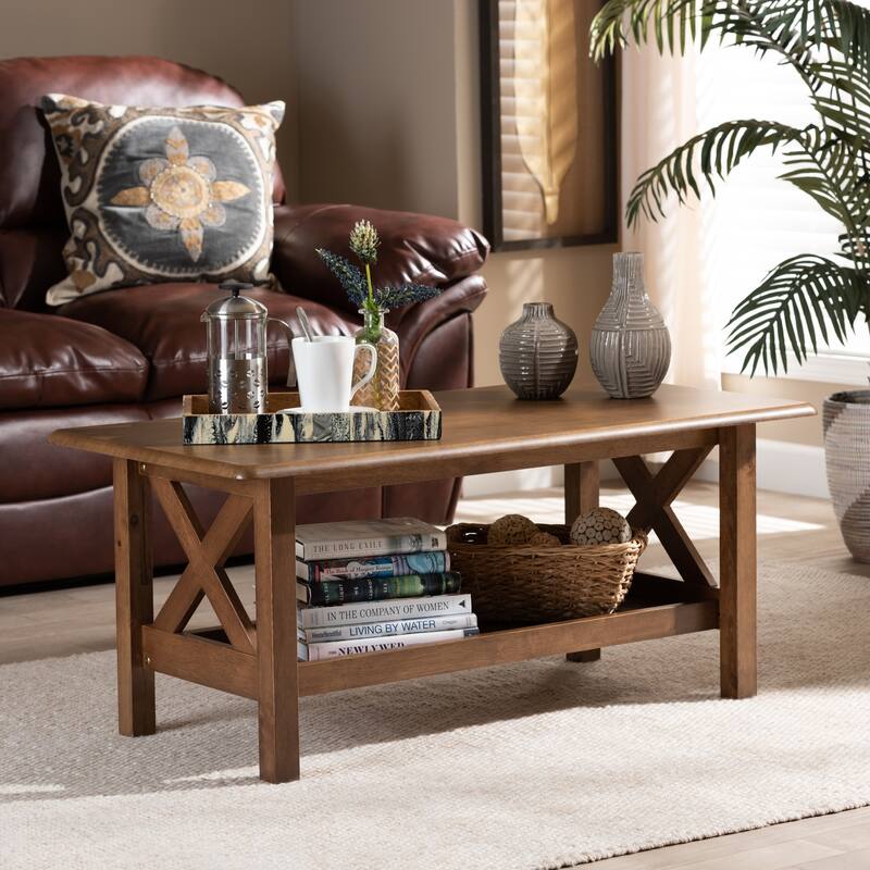 Copper Grove Ruanbay Walnut Brown Coffee Table