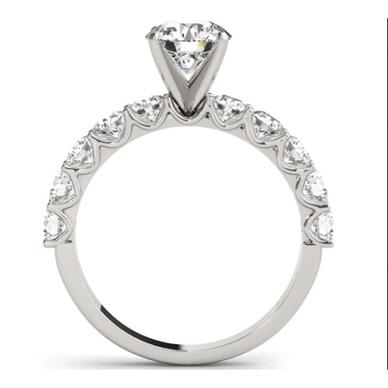 14k White Gold 2 1/2ct TDW Diamond Engagement Ring and Wedding Band