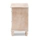 preview thumbnail 6 of 7, Baxton Studio Celia Transitional Rustic French Country White-Washed Wood and Mirror 2-Drawer Quatrefoil End Table