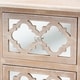 preview thumbnail 7 of 7, Baxton Studio Celia Transitional Rustic French Country White-Washed Wood and Mirror 2-Drawer Quatrefoil End Table