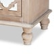 preview thumbnail 8 of 7, Baxton Studio Celia Transitional Rustic French Country White-Washed Wood and Mirror 2-Drawer Quatrefoil End Table
