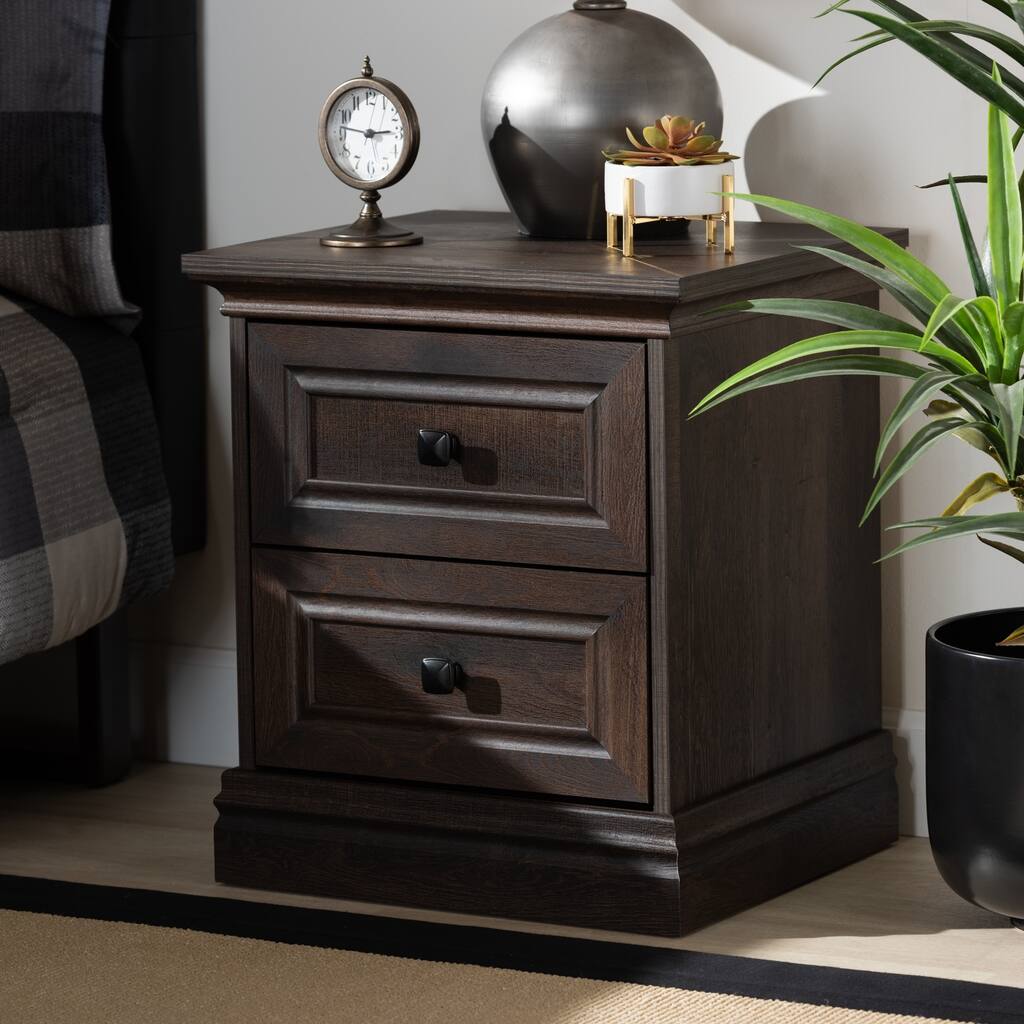 Nolan Traditional Transitional Hazel Walnut Finished Nightstand