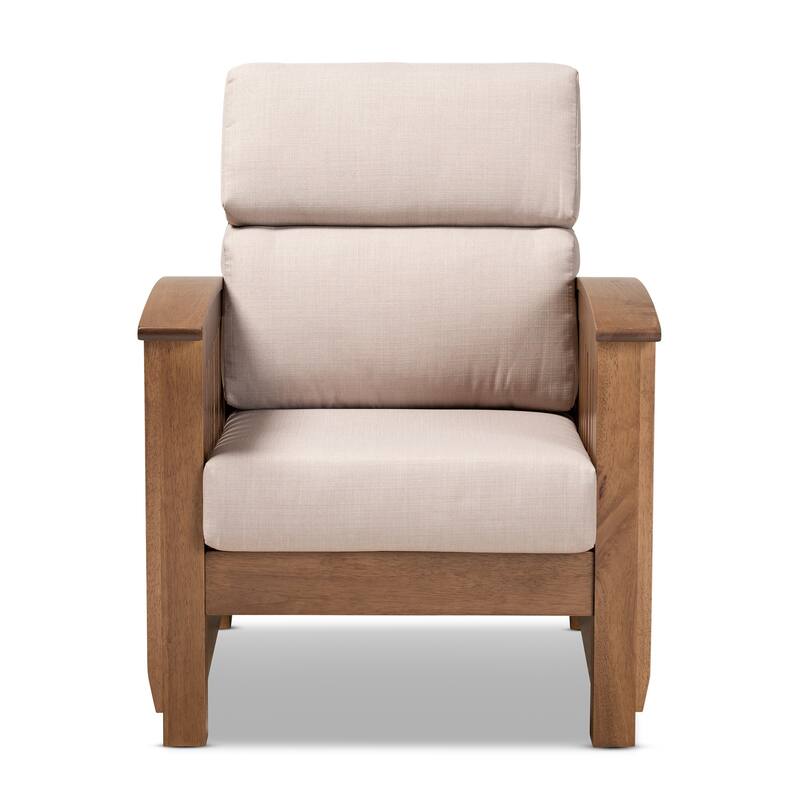 Charlotte Modern Classic Mission Style Upholstered Lounge Chair