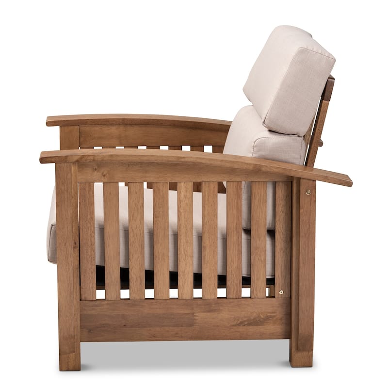 Charlotte Modern Classic Mission Style Upholstered Lounge Chair