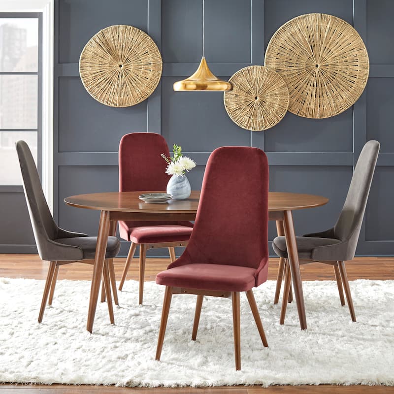 Simple Living Porto High Back Velvet Dining Chair (Set of 2)