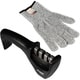 preview thumbnail 1 of 9, Cheer Collection Culinary Knife Sharpener, Professional 3-Stage Manual Knife Sharpening with Safety Glove