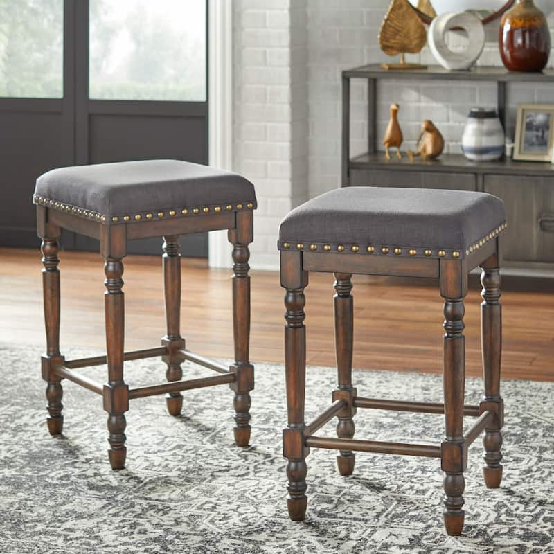 Lifestorey Grafton Turned Leg Counter Stool (Set of 2)