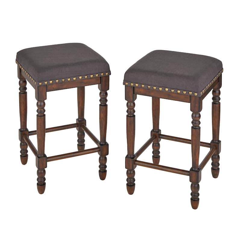 Lifestorey Grafton Turned Leg Counter Stool (Set of 2)
