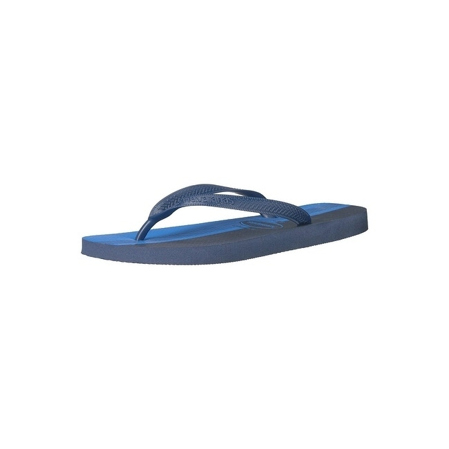 mens navy blue flip flops