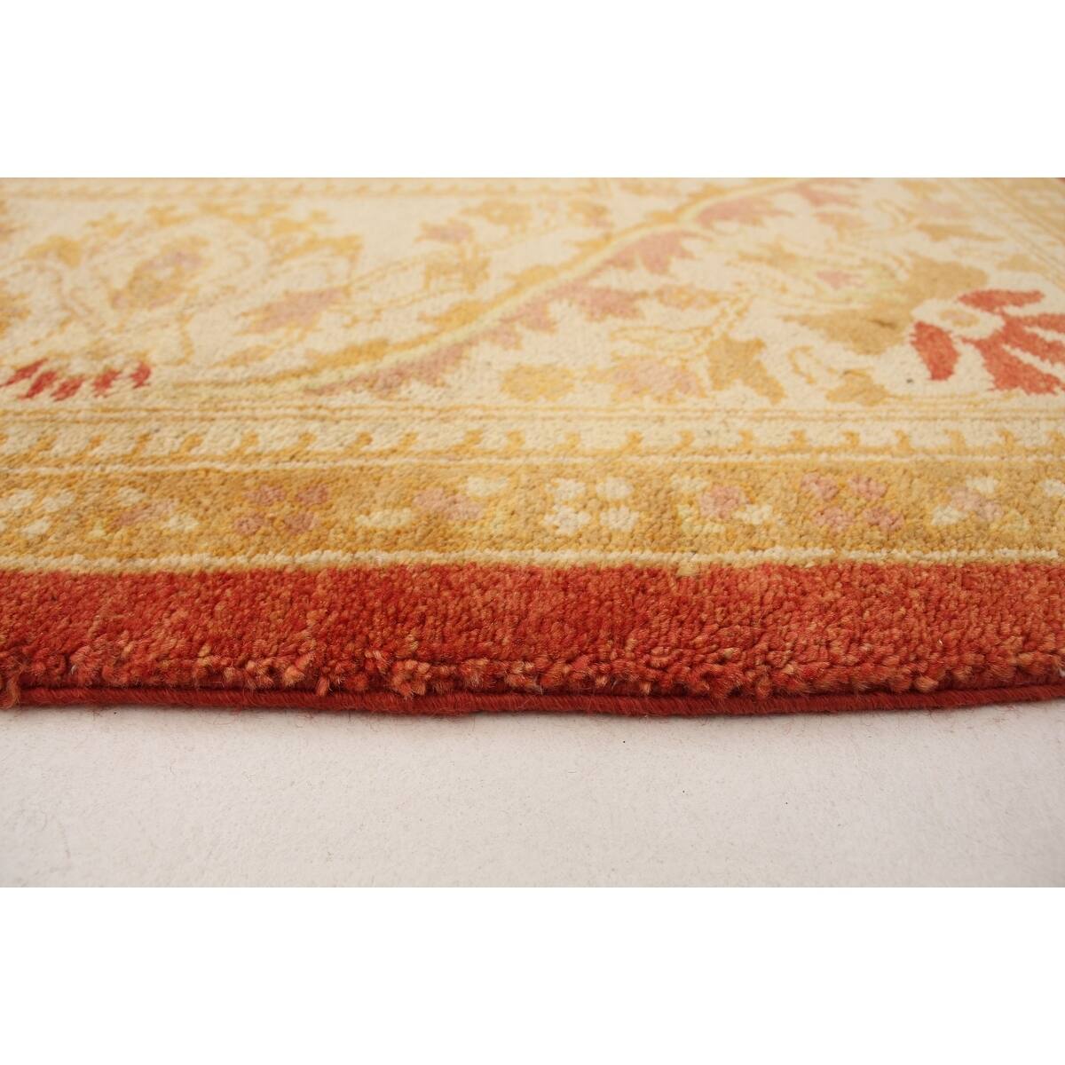 Hand-knotted Peshawar Oushak Copper Wool Rug - Bed Bath & Beyond - 30118860
