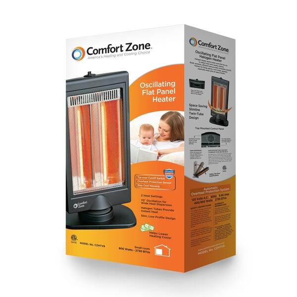 Shop Comfort Zone Czhtv9 Oscillating Electric Halogen Radiant