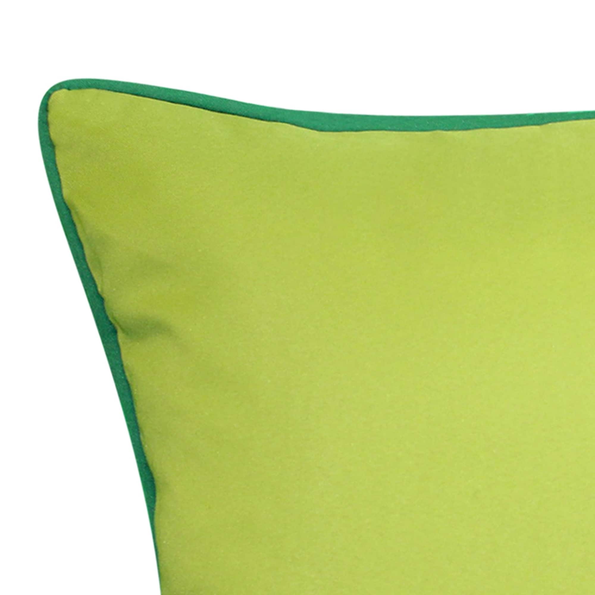 Edie At Home Outdoor Gingham Decorative Pillow, Green - Bed Bath