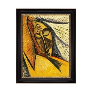 Head Of A Sleeping Woman By Pablo Picasso 1907 Black Frame Oil Painting 