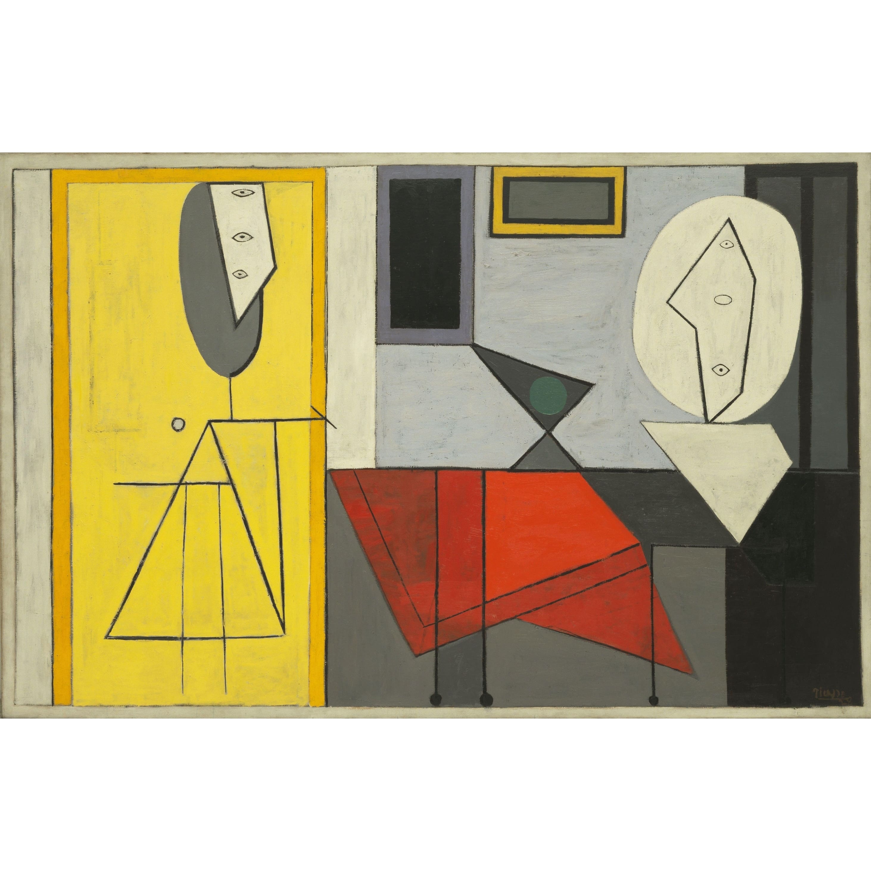 The Studio by Pablo Picasso 1928 Black Frame OIl Painting Canvas Print ...