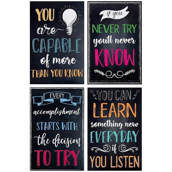 20-Pack Motivational Inspirational Quotes Posters for Teachers Office ...