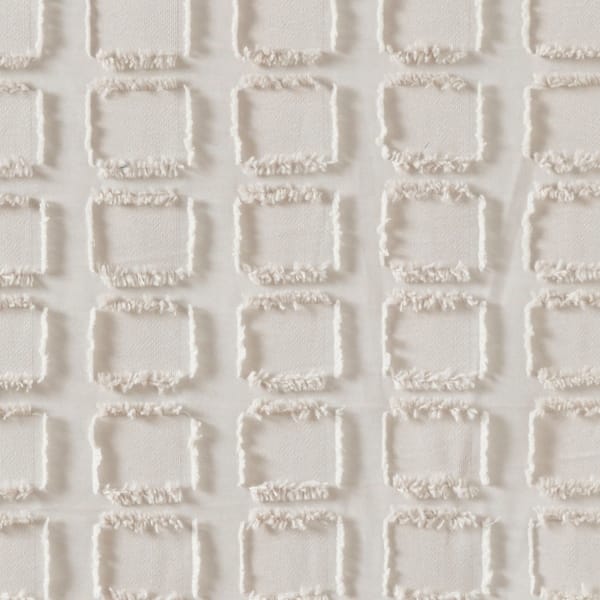 Madison Park Quade Woven Clipped Solid Shower Curtain Bed Bath