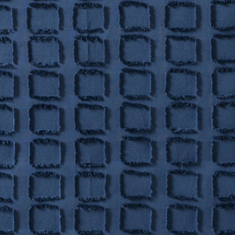 Madison Park Quade Woven Clipped Solid Shower Curtain