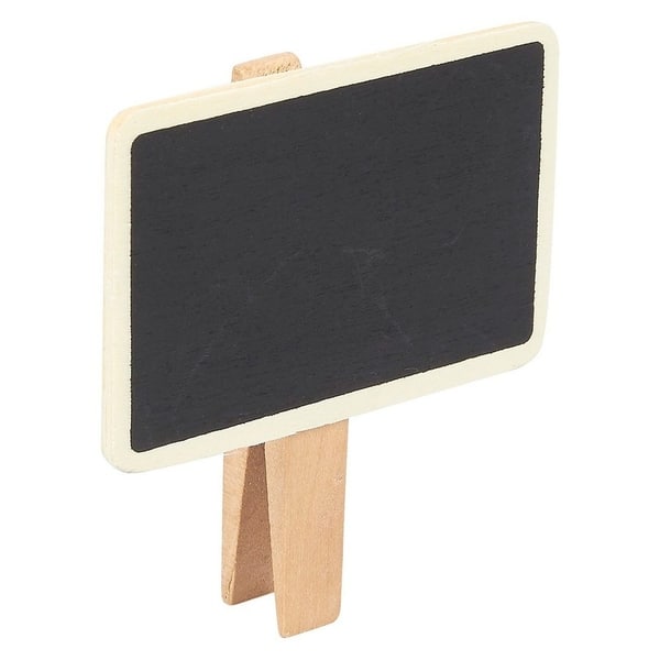 Memo Label Wooden Message Note Clip Notice Sign Chalkboard Mini Blackboard