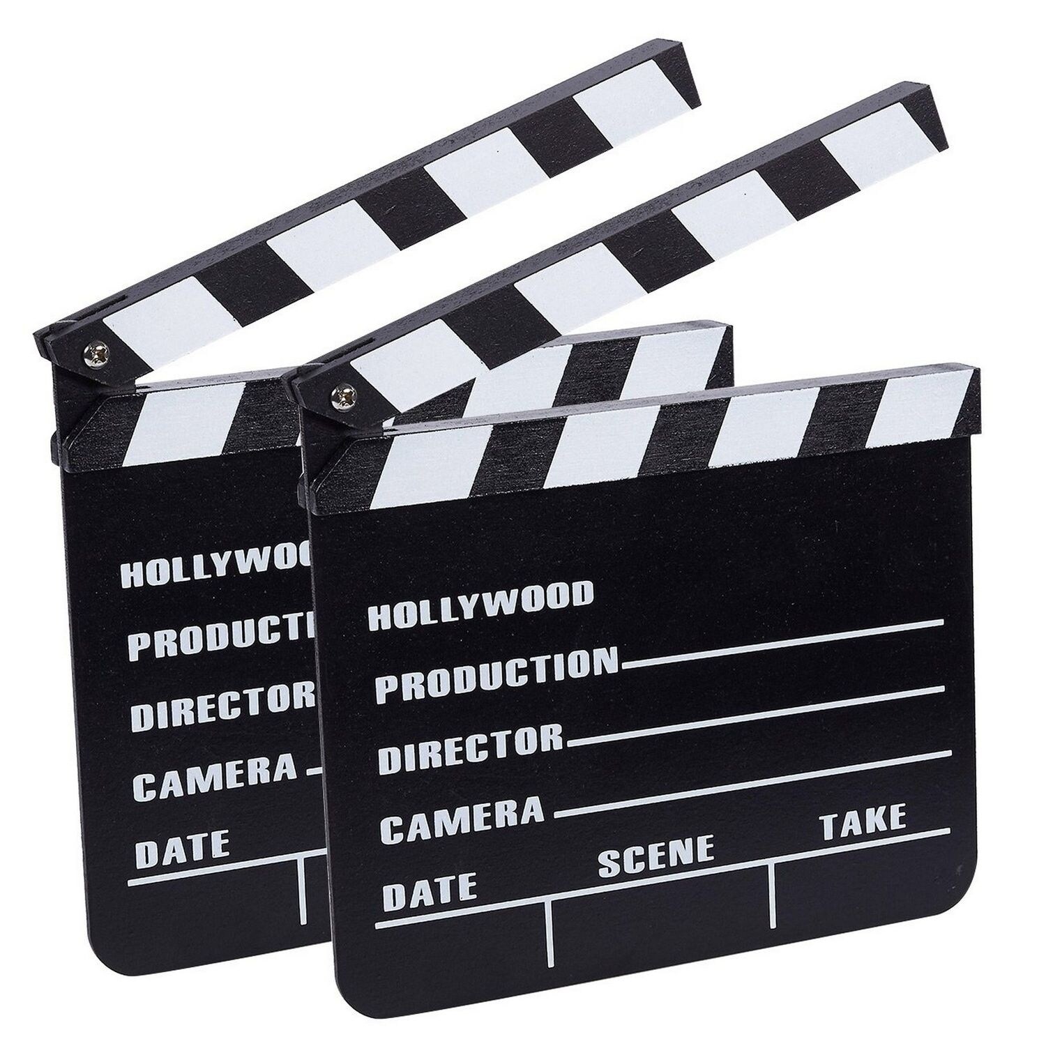 New Hollywood Movie Slate Black Wood Board Clapperboard Slate Accoutrements Toy 