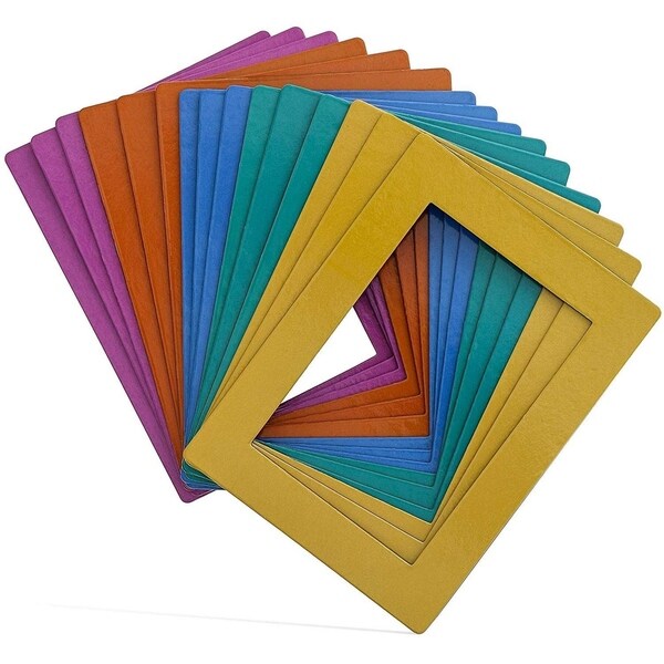 15-Pack Magnetic Picture Frames for Refrigerator, 5 Assorted Colors, 4x6 Photos