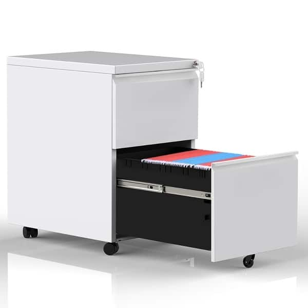 Shop Merax 2 Drawer Mobile File Cabinet With Keys Fully Assembled