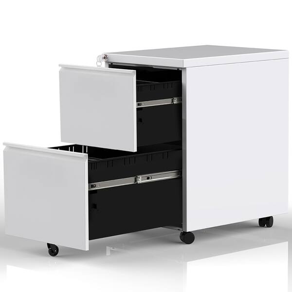 Shop Merax 2 Drawer Mobile File Cabinet With Keys Fully Assembled Except Casters Overstock 30124552