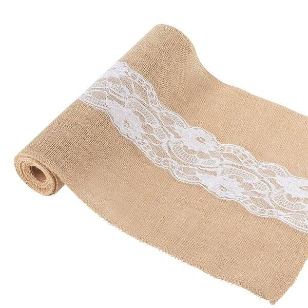 Brown Vintage Burlap Table Runner White Lace Styling Jute Fabric 3 Yards 11 8 Overstock 30125296 What different types of jute jute also continues to be used in agricultural applications. usd