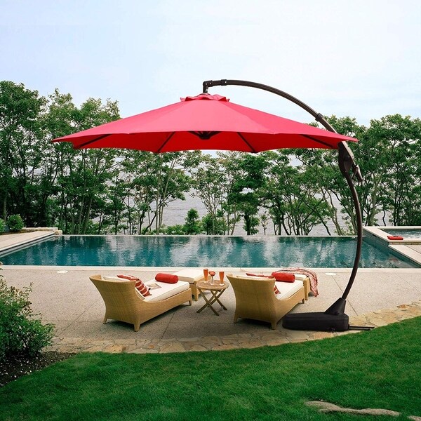 Buy Size 11 Ft Red Manual Tilt Patio Umbrellas Online At Overstock Our Best Patio Umbrellas Shades Deals