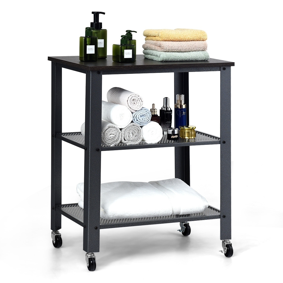 Industrial Coffee End Table Kitchen Utility Cart W Wheels Storage On Sale Overstock 30125928