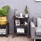 Industrial Coffee End Table Kitchen Utility Cart W Wheels & Storage 