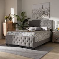 Athens Transitional Upholstered Tufted Wingback Panel Bed - On Sale ...