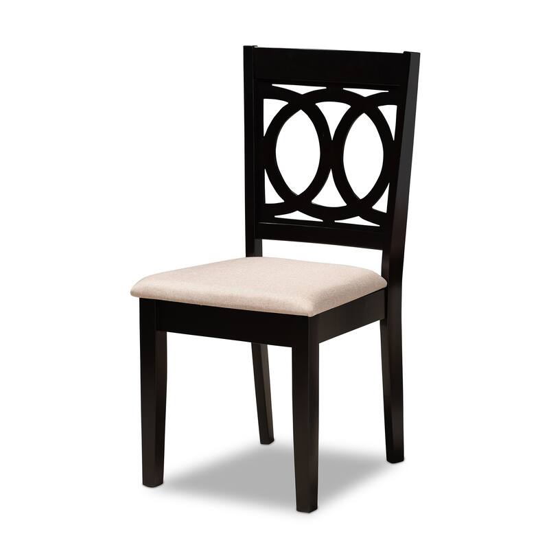 Lenoir Modern and Contemporary Upholstered Wood 7-Piece Dining Set
