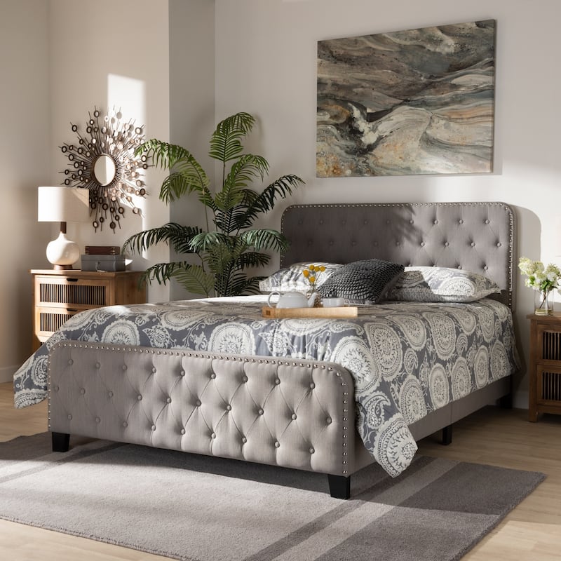 Annalisa Button-tufted Fabric Panel Bed