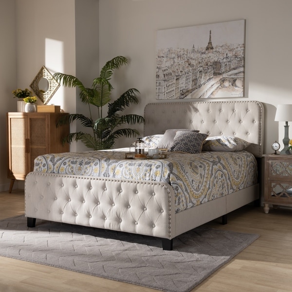 Annalisa Modern Transitional Fabric Upholstered Panel Bed. Opens flyout.
