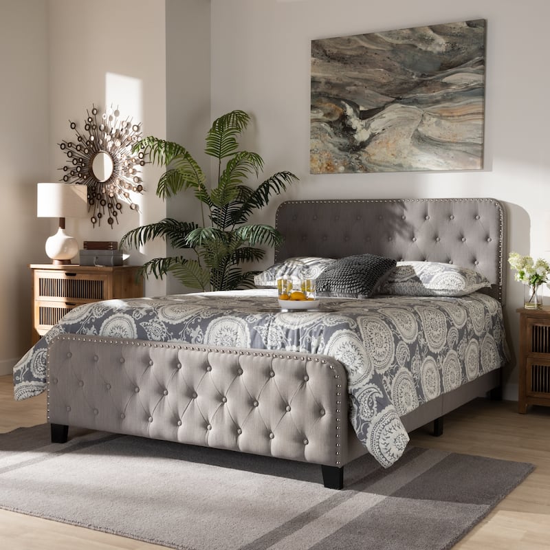 Annalisa Button-tufted Fabric Panel Bed