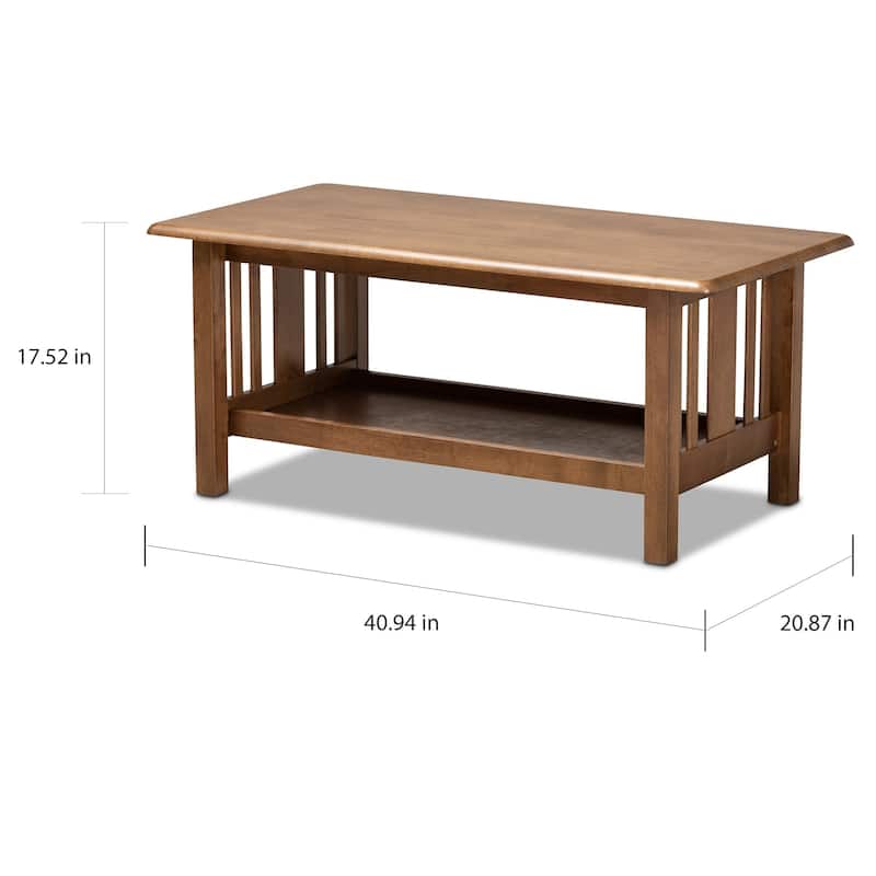 Copper Grove Shoys Mission-style Brown Coffee Table