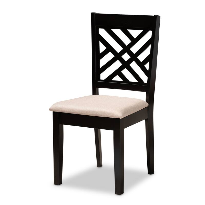 Caron Modern and Contemporary Upholstered Wood 7-Piece Dining Set