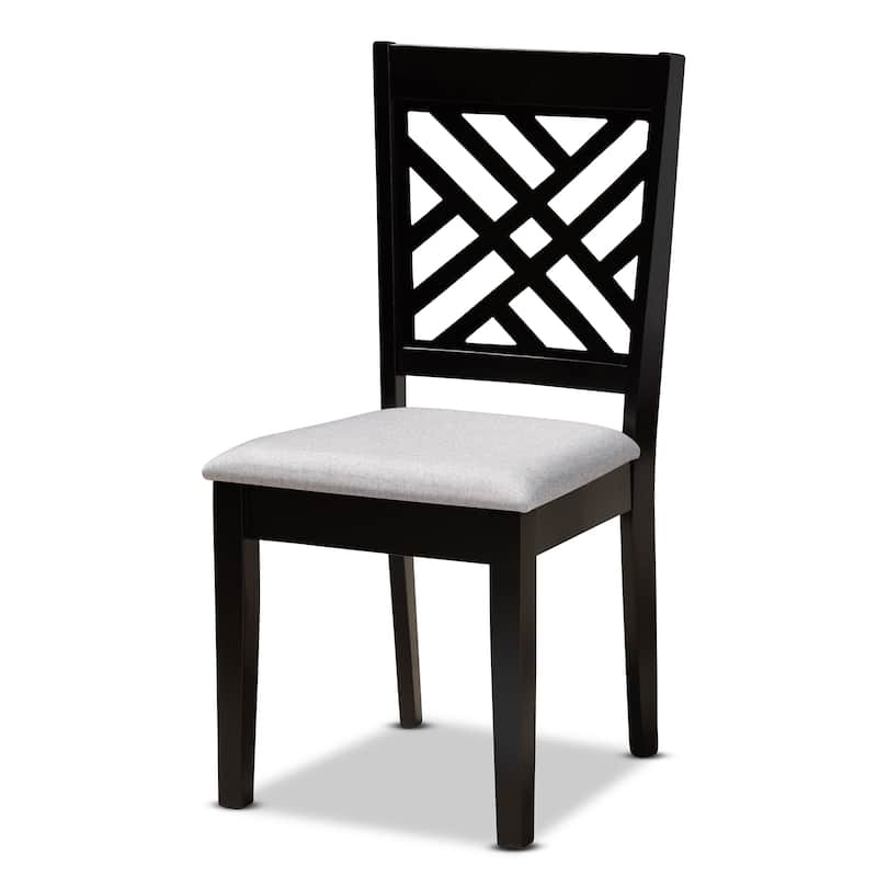 Caron Modern and Contemporary Upholstered Wood 7-Piece Dining Set