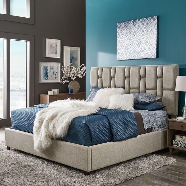 Shop Rosenfeld Grey Fabric Bed by iNSPIRE Q Modern - Overstock - 30135499