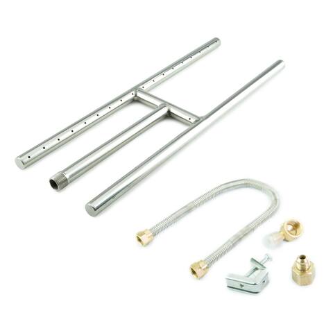 H-Burner for Fire Pits and Fireplaces, Includes Coupler & Allen Wrench