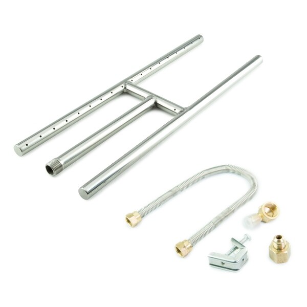 H-Burner for Fire Pits and Fireplaces, Includes Coupler & Allen Wrench.