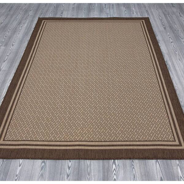 Ottomanson Jardin Striped Low Pile Indoor Outdoor Jute Area Ottomanson Jardin Striped Low Pile