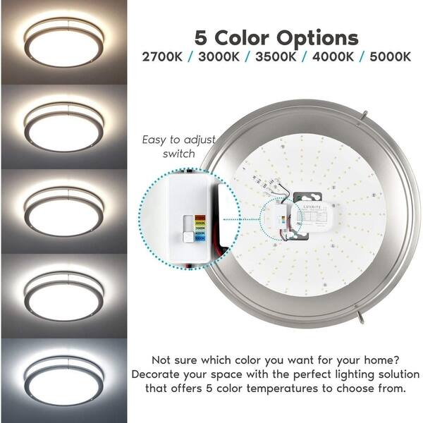 Shop Luxrite 18 Inch Led Flush Mount Ceiling Light Color